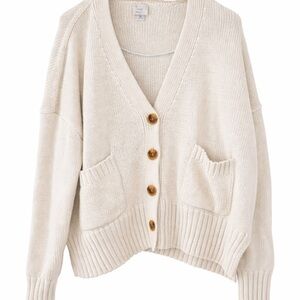 a new day Women's Off-White Button Cardigan